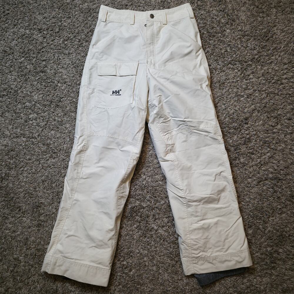 Helly Hansen Snow Pants Mens Medium Off White Ski Snowboard Waterproof